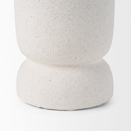 Dylan Tall Textured Off White w/ Handles Ceramic Vase from Mercana - Luna Furniture
