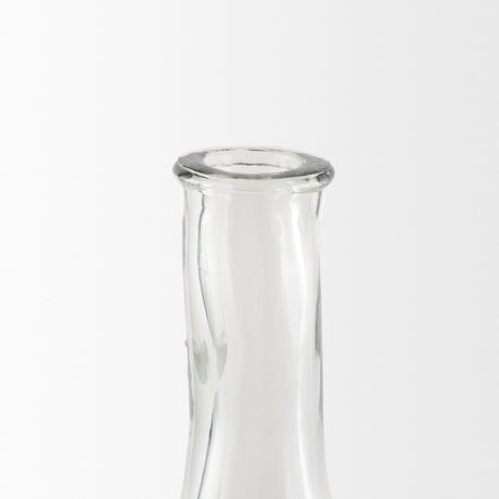 Troian Large Rattan Wrapped Glass Bottle from Mercana - Luna Furniture