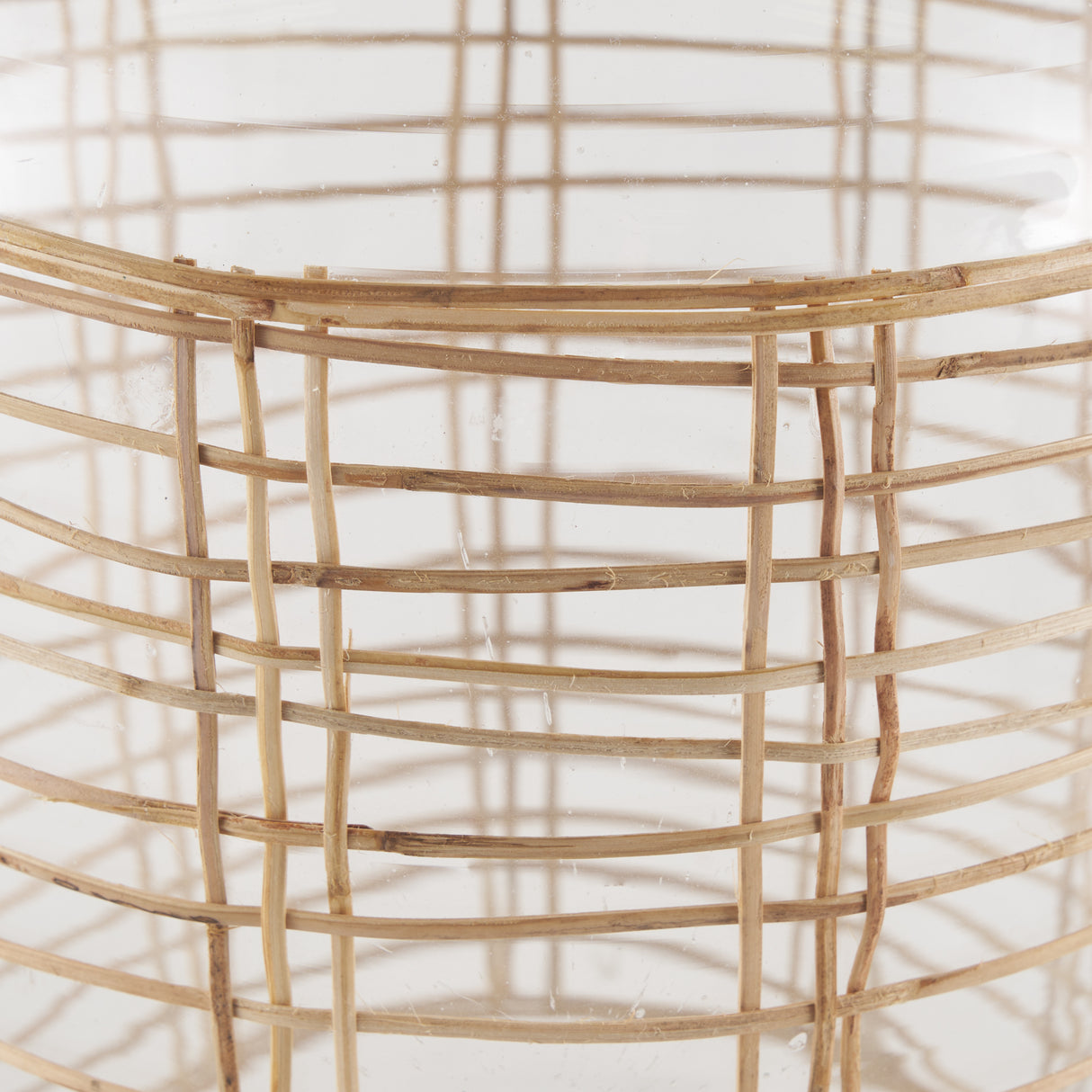Troian Large Rattan Wrapped Glass Bottle from Mercana - Luna Furniture