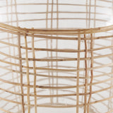 Troian Large Rattan Wrapped Glass Bottle from Mercana - Luna Furniture