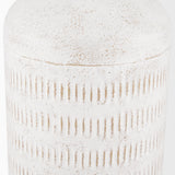 Tisha Large White W/ Terracotta Distressing Metal Vase from Mercana - Luna Furniture