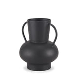 Tasya Small Matte Black Metal Vase from Mercana - Luna Furniture