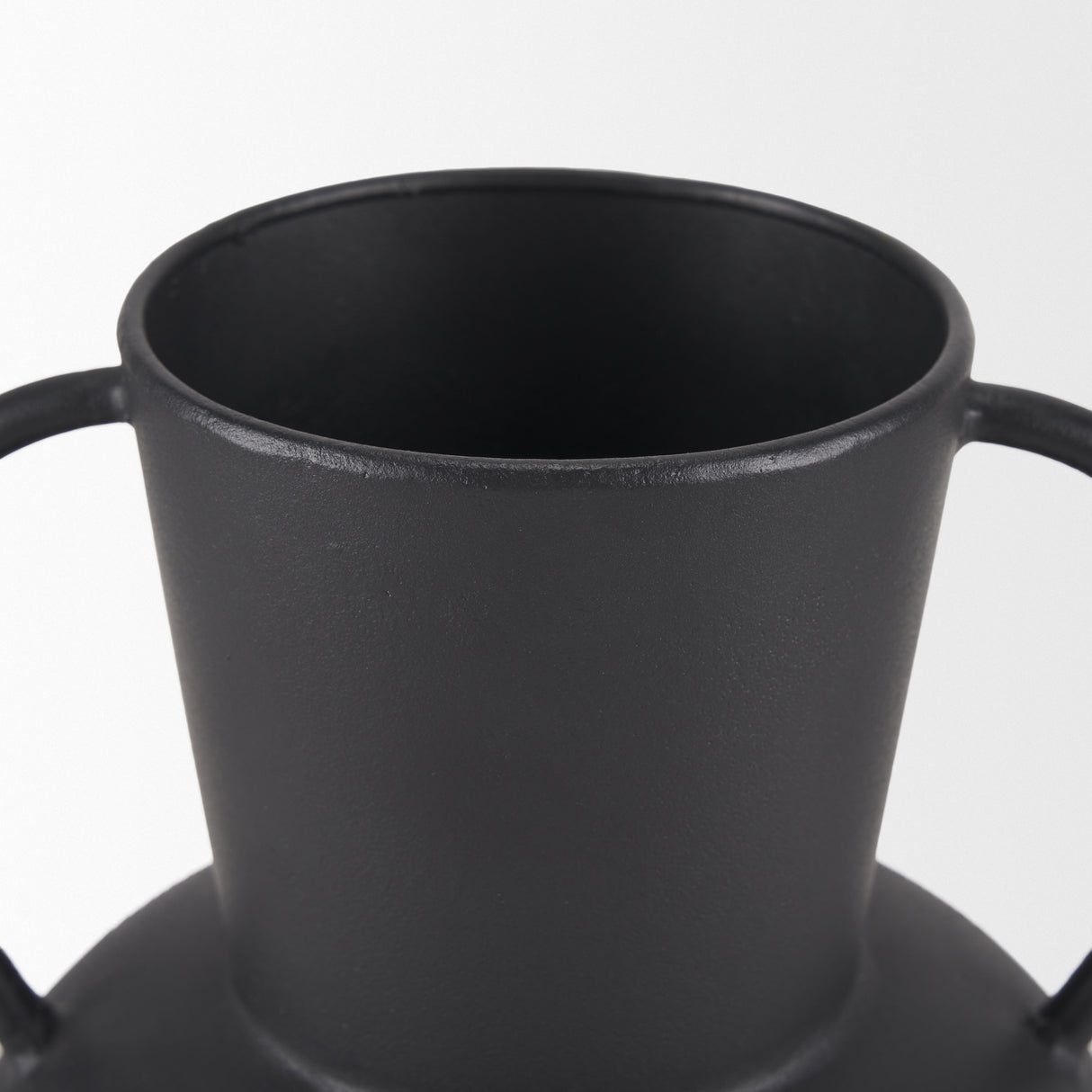 Tasya Small Matte Black Metal Vase from Mercana - Luna Furniture