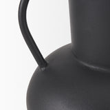 Tasya Small Matte Black Metal Vase from Mercana - Luna Furniture