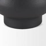 Tasya Small Matte Black Metal Vase from Mercana - Luna Furniture