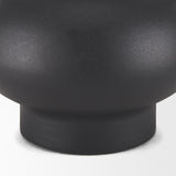 Tasya Large Matte Black w/ Handles Metal Vase from Mercana - Luna Furniture
