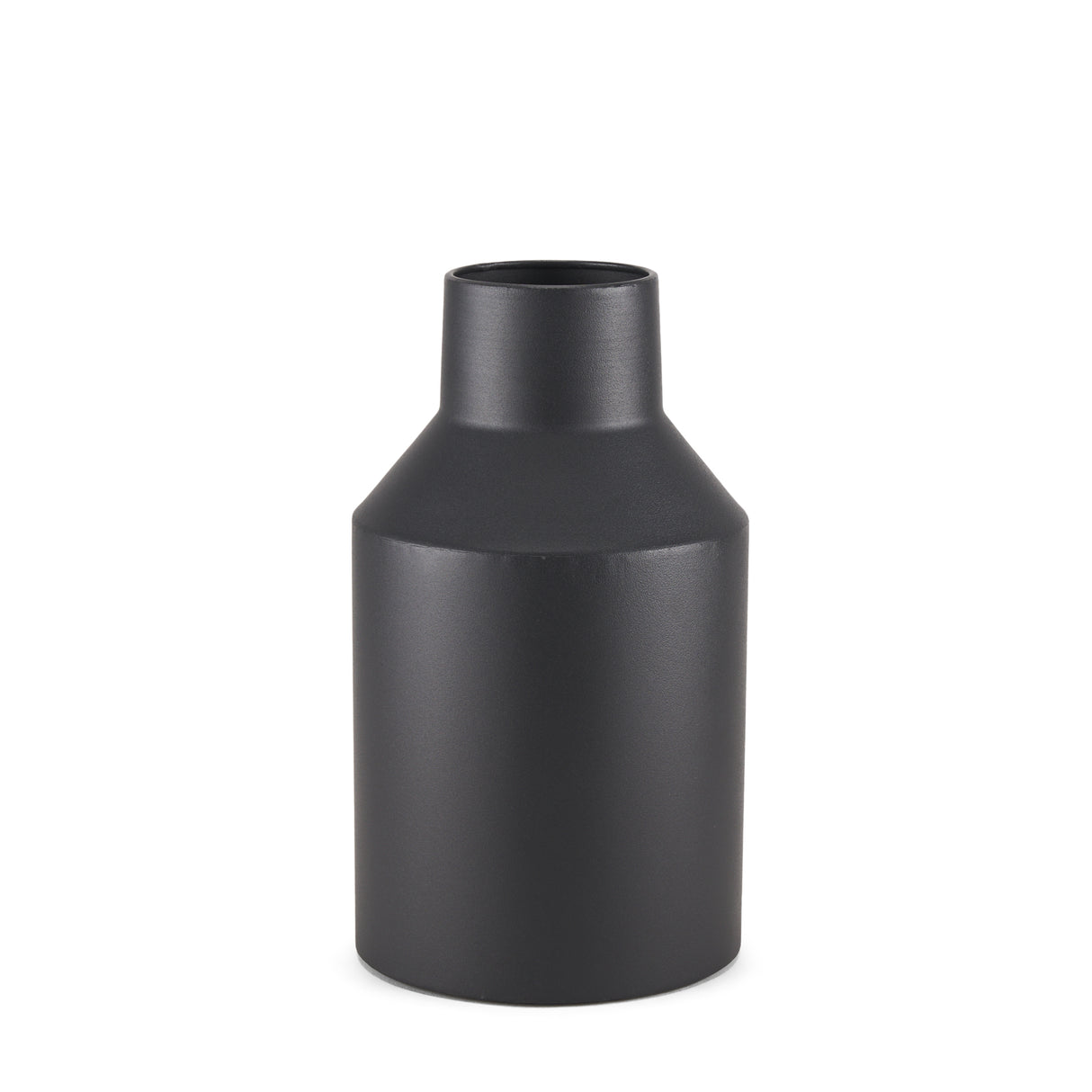 Tosca Small Matte Black Metal Vase from Mercana - Luna Furniture