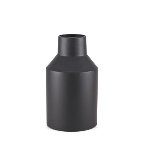 Tosca Small Matte Black Metal Vase from Mercana - Luna Furniture