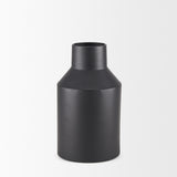 Tosca Small Matte Black Metal Vase from Mercana - Luna Furniture