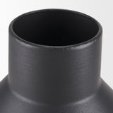Tosca Small Matte Black Metal Vase from Mercana - Luna Furniture