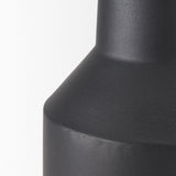 Tosca Small Matte Black Metal Vase from Mercana - Luna Furniture