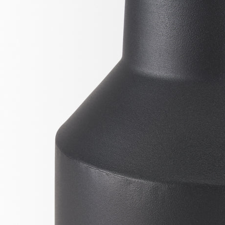 Tosca Small Matte Black Metal Vase from Mercana - Luna Furniture