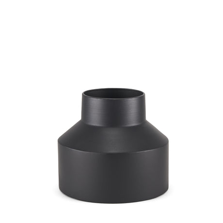 Tosca Medium Matte Black Metal Vase from Mercana - Luna Furniture