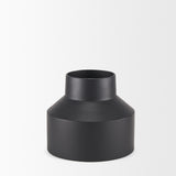 Tosca Medium Matte Black Metal Vase from Mercana - Luna Furniture