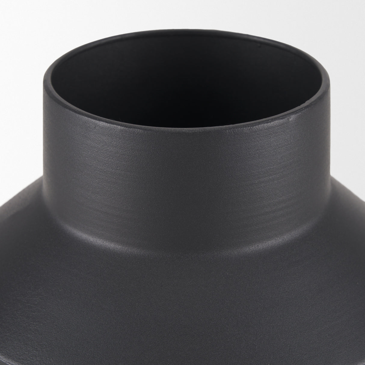 Tosca Medium Matte Black Metal Vase from Mercana - Luna Furniture