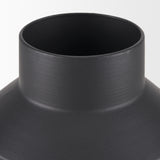 Tosca Medium Matte Black Metal Vase from Mercana - Luna Furniture