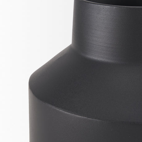 Tosca Medium Matte Black Metal Vase from Mercana - Luna Furniture