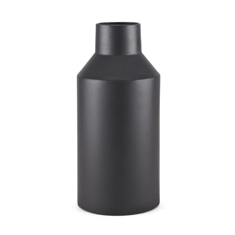 Tosca Tall Matte Black Metal Vase from Mercana - Luna Furniture