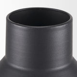 Tosca Tall Matte Black Metal Vase from Mercana - Luna Furniture