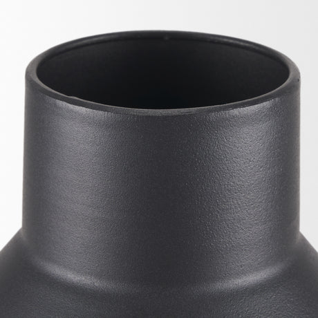 Tosca Tall Matte Black Metal Vase from Mercana - Luna Furniture