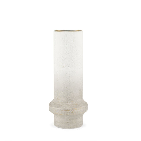 Tovah Medium Textured White w/ Gold Metal Vase from Mercana - Luna Furniture
