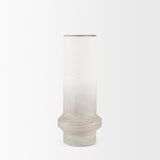 Tovah Medium Textured White w/ Gold Metal Vase from Mercana - Luna Furniture