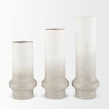 Tovah Tall Textured White w/ Gold Metal Vase from Mercana - Luna Furniture