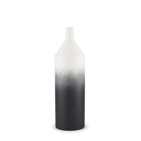 Townley Small White w/ Black Ombre Metal Vase from Mercana - Luna Furniture