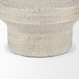 Tovah Medium Textured White w/ Gold Metal Vase from Mercana - Luna Furniture