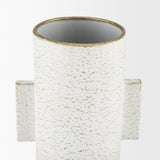 Torres Small Textured Off White w/ Gold Metal Vase from Mercana - Luna Furniture