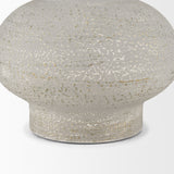 Torres Small Textured Off White w/ Gold Metal Vase from Mercana - Luna Furniture