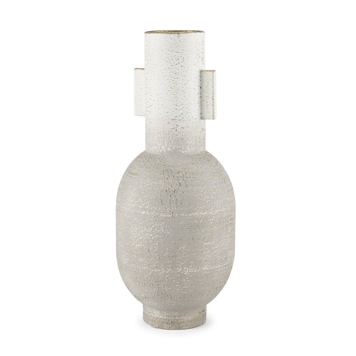 Torres Tall Textured Off White w/ Gold Metal Vase from Mercana - Luna Furniture