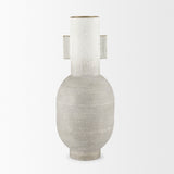 Torres Tall Textured Off White w/ Gold Metal Vase from Mercana - Luna Furniture
