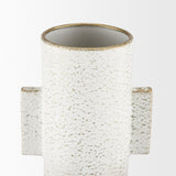 Torres Tall Textured Off White w/ Gold Metal Vase from Mercana - Luna Furniture