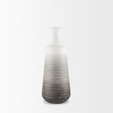 Toru Medium White w/ Grey Ombre Metal Vase from Mercana - Luna Furniture
