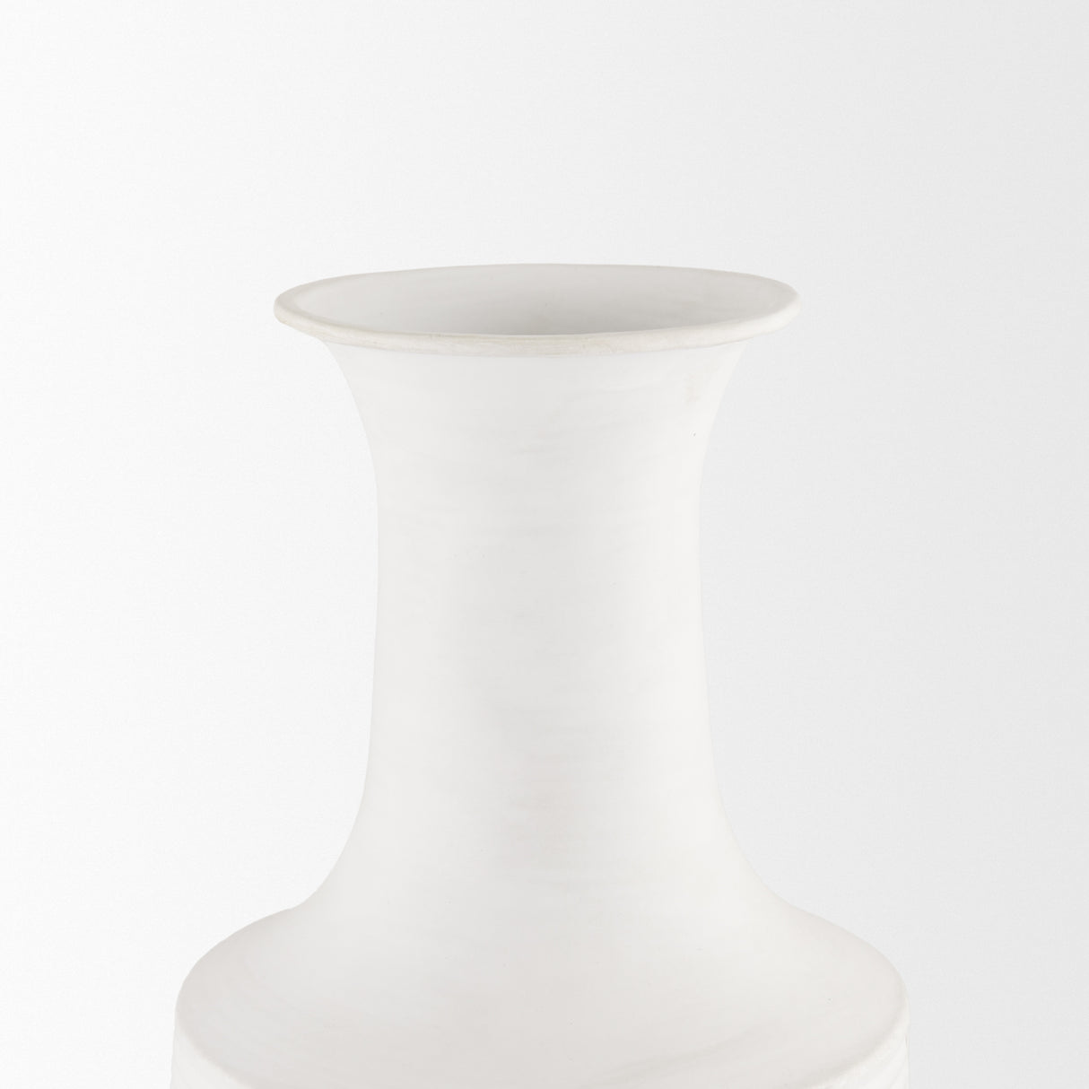 Toru Medium White w/ Grey Ombre Metal Vase from Mercana - Luna Furniture