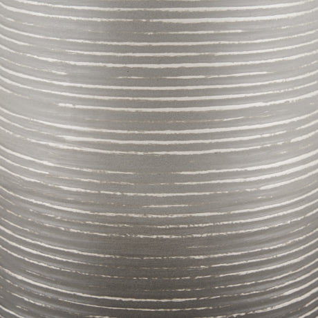Toru Medium White w/ Grey Ombre Metal Vase from Mercana - Luna Furniture
