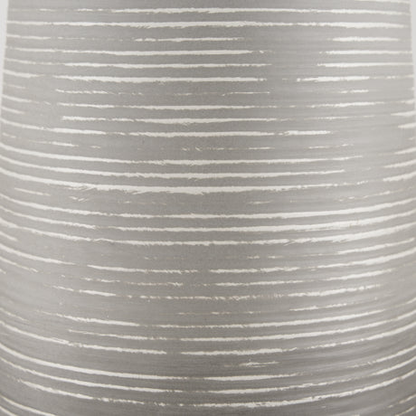 Toru Tall White w/ Grey Ombre Metal Vase from Mercana - Luna Furniture