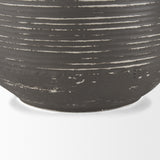 Toru Tall White w/ Grey Ombre Metal Vase from Mercana - Luna Furniture