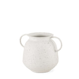 Treva Small White w/ Black Speckles Metal Vase from Mercana - Luna Furniture