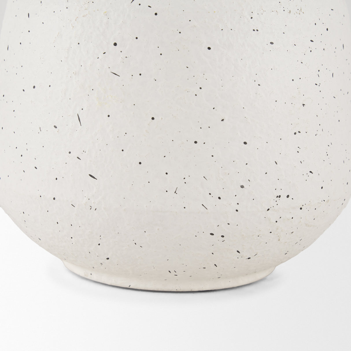 Treva Small White w/ Black Speckles Metal Vase from Mercana - Luna Furniture