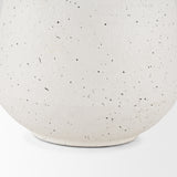 Treva Small White w/ Black Speckles Metal Vase from Mercana - Luna Furniture