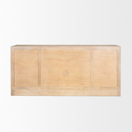 Suri Light Brown Wood w/ Glass Doors Sideboard from Mercana - Luna Furniture
