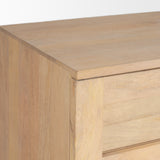Suri Light Brown Wood w/ Glass Doors Sideboard from Mercana - Luna Furniture