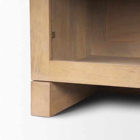 Suri Light Brown Wood w/ Glass Doors Sideboard from Mercana - Luna Furniture