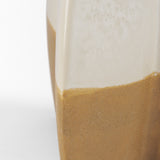 Vania Large Off White w/ Tan Textured Ceramic Vase from Mercana - Luna Furniture