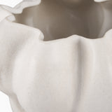 Vanna Sculptural Cream Glazed Ceramic Vase from Mercana - Luna Furniture