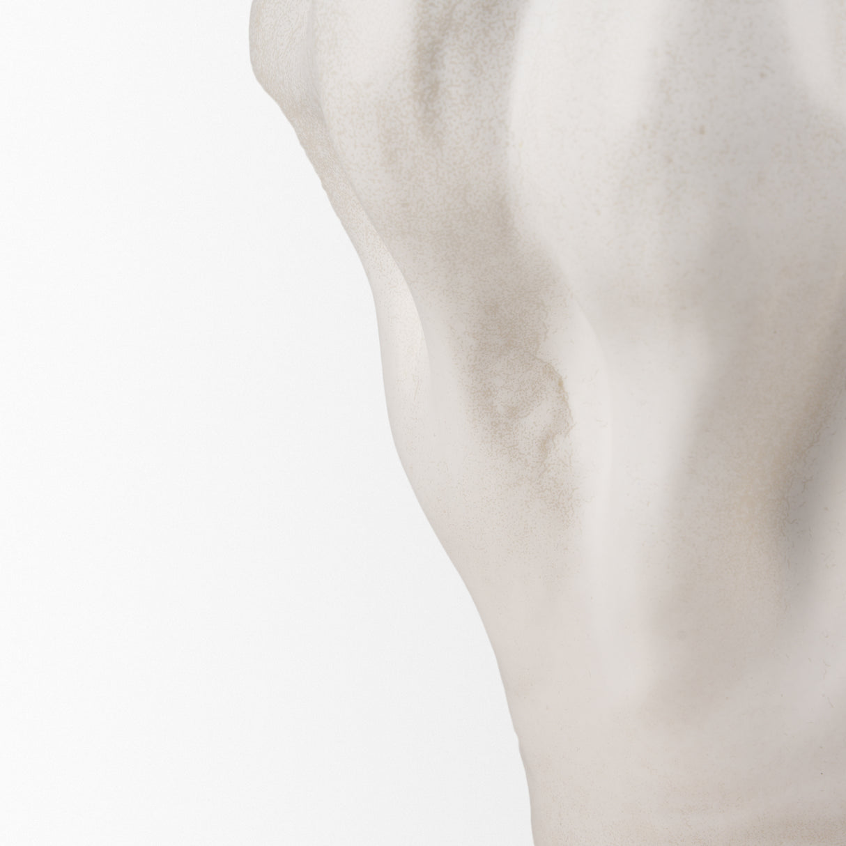Vanna Sculptural Cream Glazed Ceramic Vase from Mercana - Luna Furniture