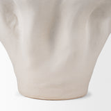 Vanna Sculptural Cream Glazed Ceramic Vase from Mercana - Luna Furniture