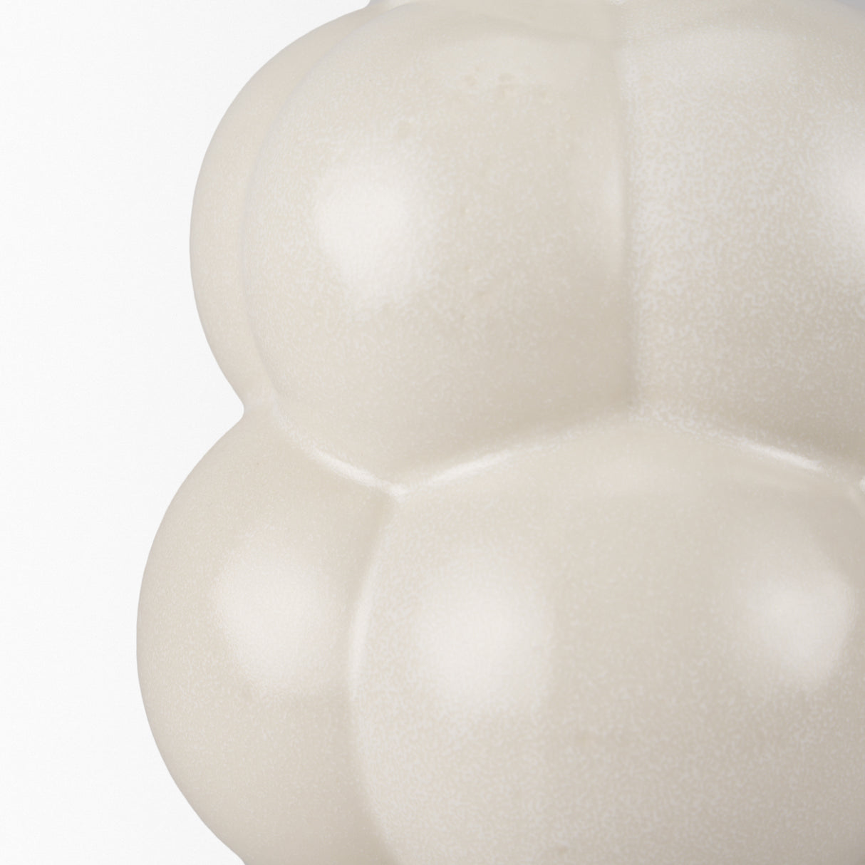 Ulvi Cream Glazed Bubble Ceramic Vase from Mercana - Luna Furniture